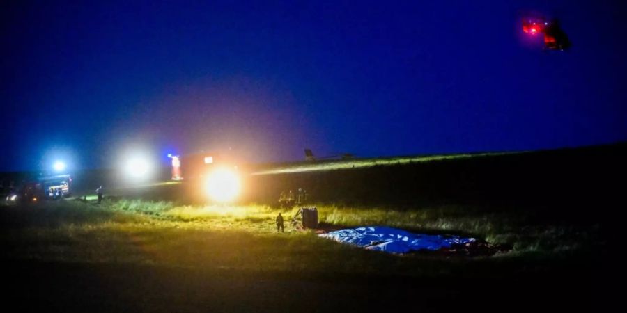 Nächtlicher Einsatz an Absturzstelle in Marsberg