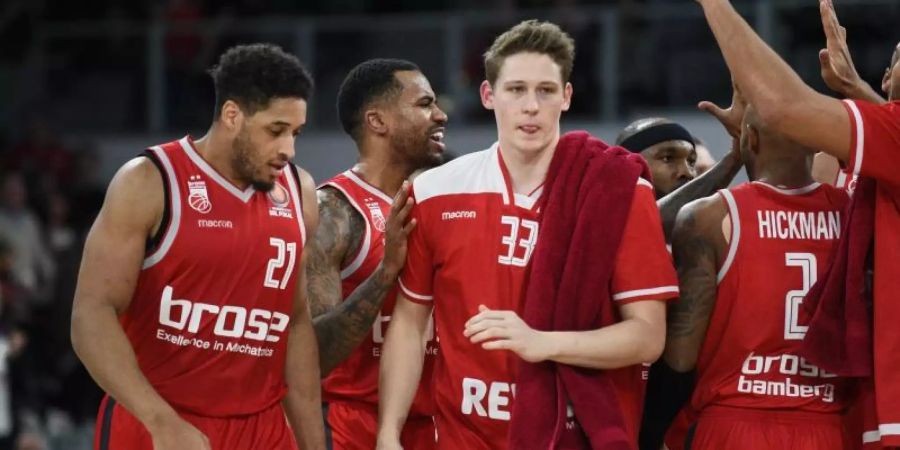 Bamberg trennt sich unter anderem von Augustine Rubit (l) und Patrick Heckmann (3.v.l.). Foto: Nicolas Armer