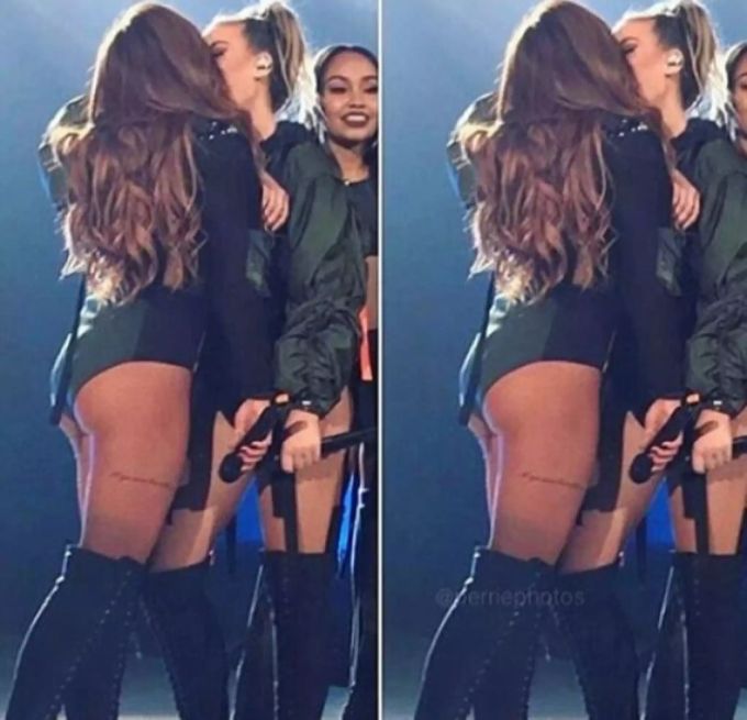 Erwischt: Perrie Edwards küsst Jesy Nelson innig. ok
