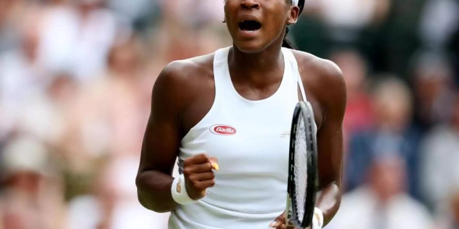 Cori Gauff sorgt in Wimbledon weiter für Furore und steht im Achtelfinale. Foto: Mike Egerton/PA Wire
