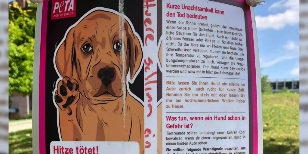 Tierhasser verschandeln Peta Plakat  in Z rich