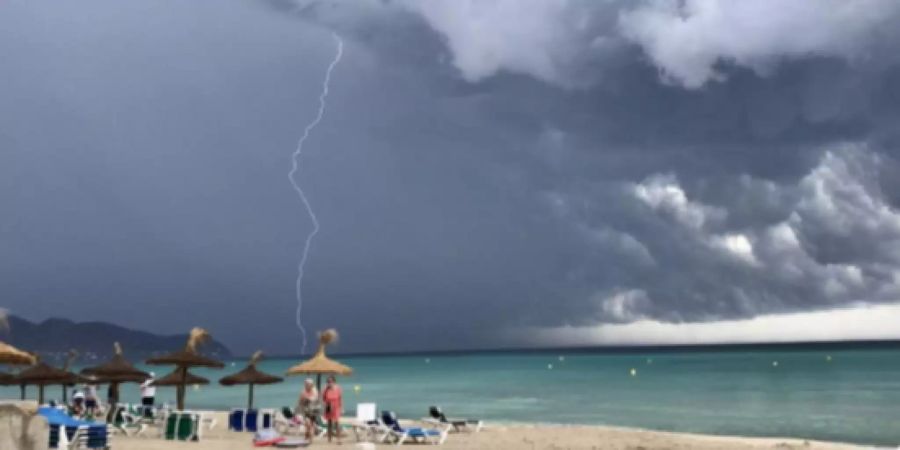 Auf Mallorca tobte am Sonntag ein Unwetter.