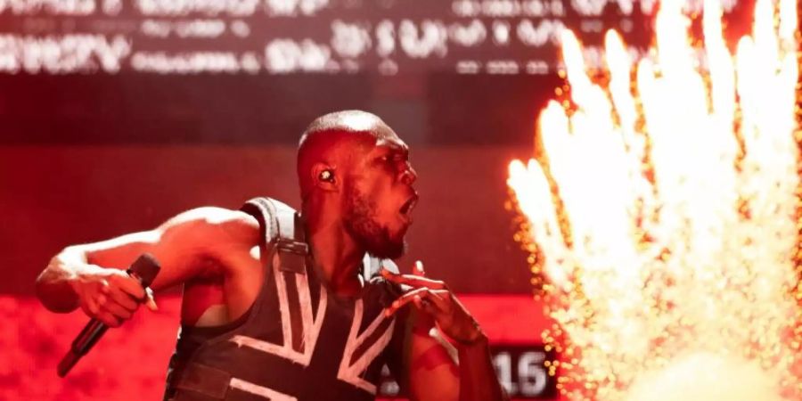 Heisser Typ: Rapper Stormzy aus Grossbritannien beim Glastonbury Festival. Foto: Aaron Chown