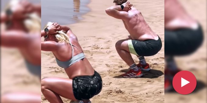 Skistars fleissig - Hier schwitzen Shiffrin & Kilde beim Strandtraining