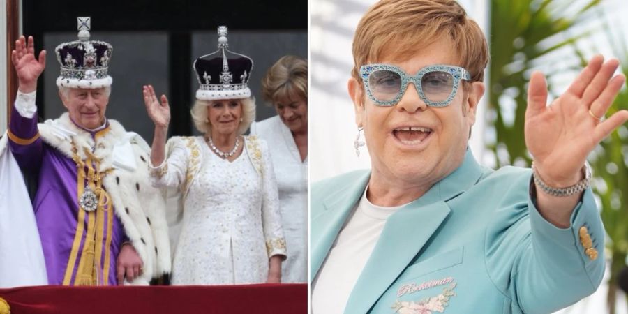 Elton John (r.) hat via Instagram Charles III. zur Krönung gratuliert.