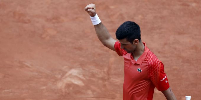 Novak Djokovic jubelt im Final der French Open. France Tennis French Open