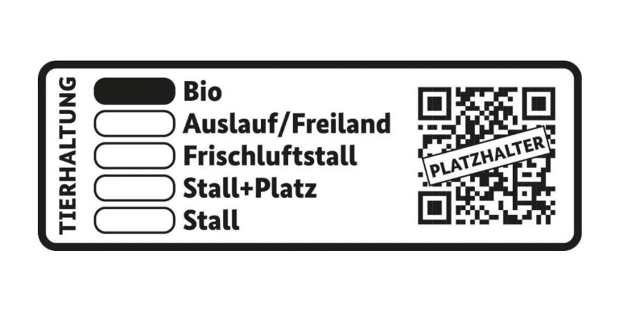 Musterabbildung der neuen Tierhaltungskennzeichnung.