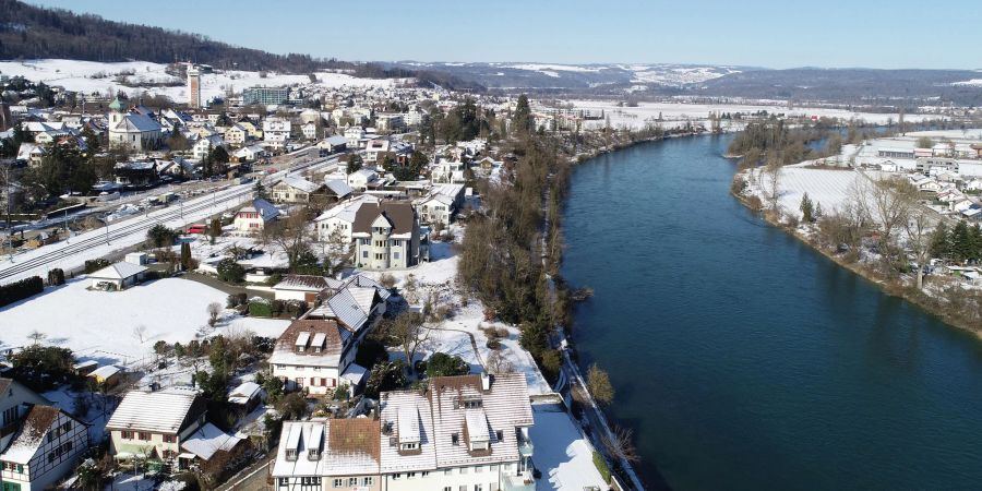 Das Rheingebiet im Winter. - Gemeinde Bad Zurzach