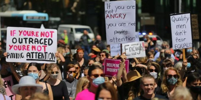 Demonstration gegen sexuelle Gewalt in Sydney Demonstration gegen sexuelle Gewalt in Sydney