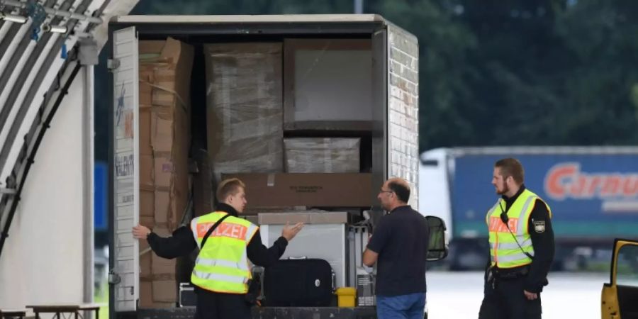 Kontrolle an der deutsch-österreichischen Grenze