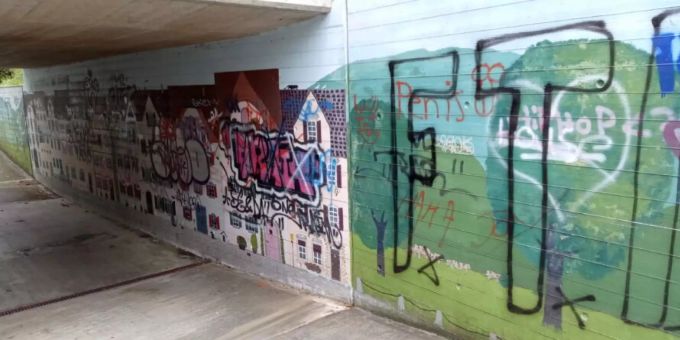 Die Unterführung soll von Zofinger SchülerInnen neu bemalt werden. Graffiti Zofingen Unterführung