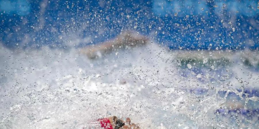 Kliment Kolesnikow stellte bei der Schwimm-EM den nächsten Weltrekord über 50 Meter Rücken auf. Foto: Petr David Josek/AP/dpa