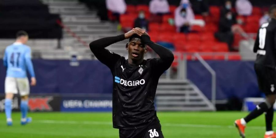 Breel Embolo ist mit den Gladbachern in der Champions League ausgeschieden. Foto: Marton Monus/dpa