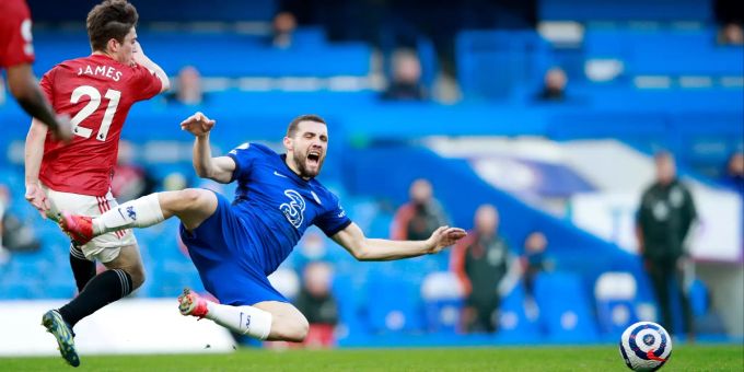 Das Spiel zwischen Chelsea und Manchester United in der Premier League ist hart umkämpft. Premier League