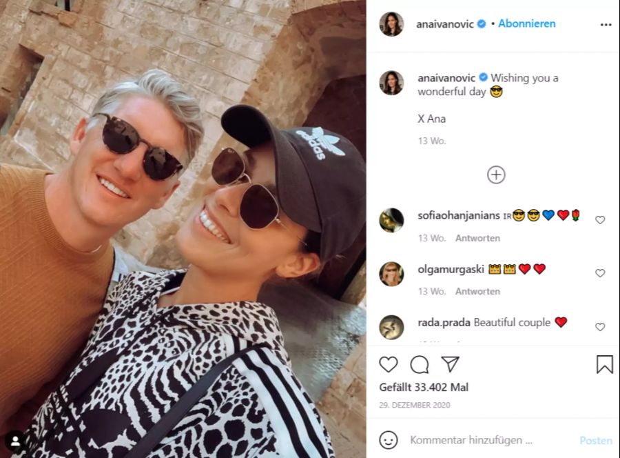 Seit Juli 2016 ist Ana Ivanovic mit Bastian Schweinsteiger verheiratet.