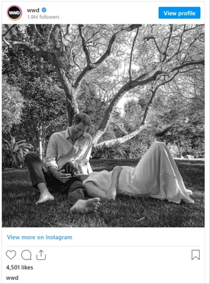 Das bearbeitete Bild von Meghan Markle und Prinz Harry. Meghan Harry Babybauch