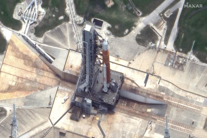 Die Space Launch System Rakete der Nasa. Nasa
