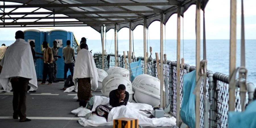Die «Werra» rettete im September 2015 Menschen aus Seenot