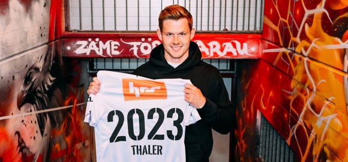 Marco Thaler verlängert beim FC Aarau bis zum Sommer 2023. Marco Thaler FC Aarau