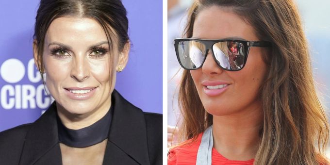 Coleen Rooney (l) and Rebekah Vardy are in a clinch in court.
