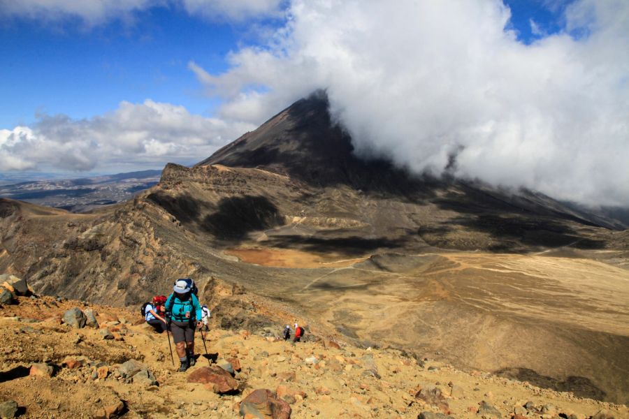 Tongariro Wandern Vulkane Höhenprofil