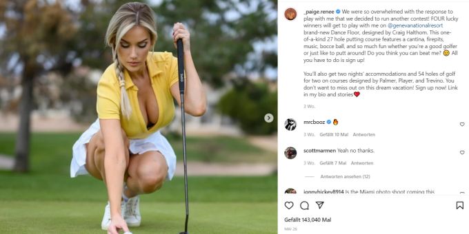 Das Magazin «Maxim» kührt Paige Spiranac zur «Sexiest Woman Alive». sexiest woman alive