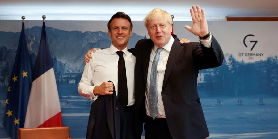 Macron und Johnson in Elmau