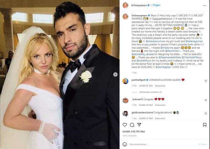 Britney Spears ist verheiratet. Britney Spears