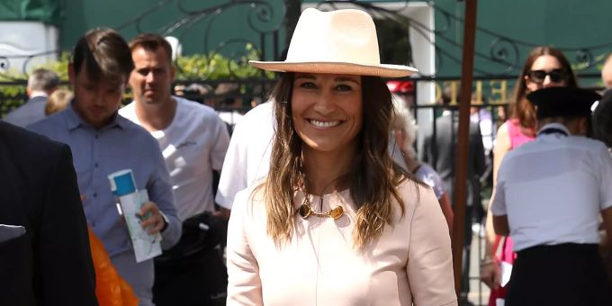 Pippa Middleton kommt am siebten Tag der Wimbledon Championships am 08.07.19 zum All England Lawn Tennis and Croquet Club in London. Wimbledon Pippa Middleton