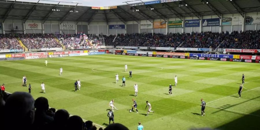 Der SC Paderborn musste sich bei der Saisoneröffnungsfeier in der Benteler-Arena Lazio Rom mit 2:4 geschlagen geben. Foto: Friso Gentsch