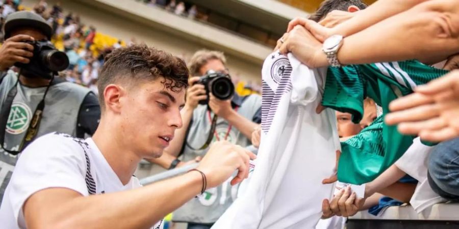 Brichtz eine Lanze für Toni Kroos und Mesut Özi: Kai Havertz. Foto: Marius Becker