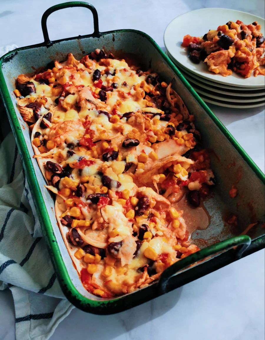 Enchiladas-Lasagne Nau kocht