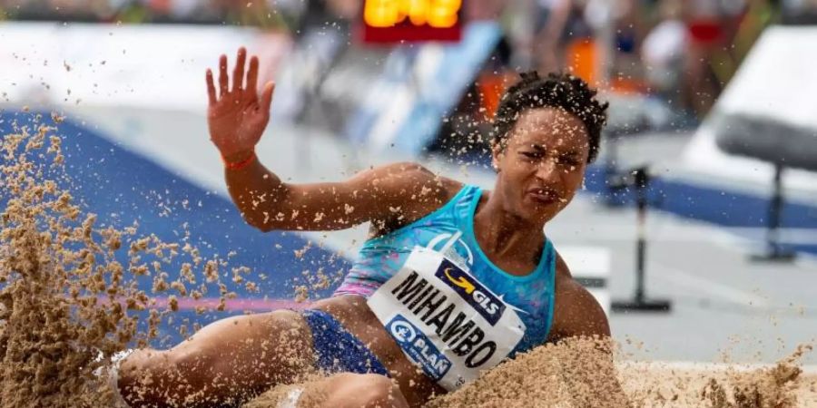 Weitspringerin Malaika Mihambo gehört nach ihrer Weltjahresbestleistung von 7,16 Metern zu den WM-Favoriten. Foto: Sven Hoppe