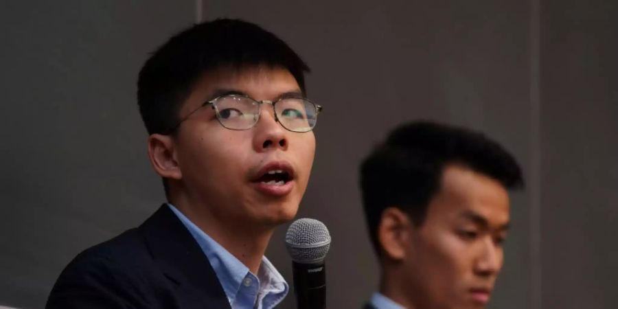 Joshua Wong (links) bei einer Veranstaltung in New York