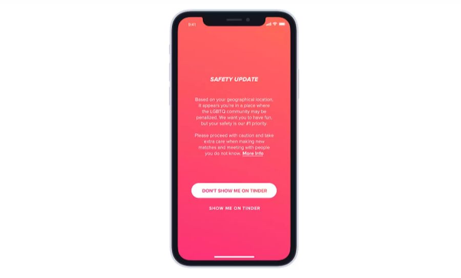 Tinder Warnung