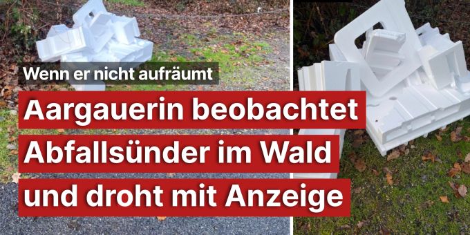 «Armselig» - Aargauerin beobachtet Abfallsünder & droht mit Anzeige