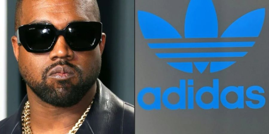 Rapper Ye und Adidas-Logo