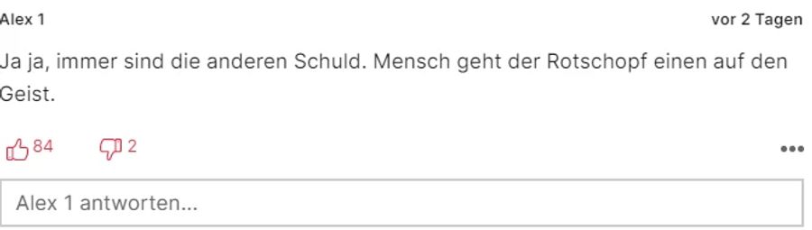 Auch «Alex 1» nervt sich über die Aussagen von Prinz Harry.