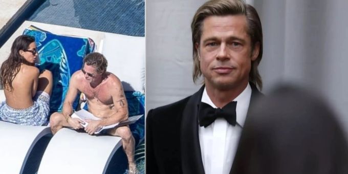 Liebes-Bestätigung? - Brad Pitt sünnelet mit Oben-Ohne-Schönheit