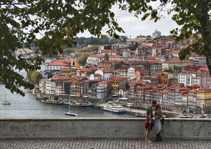 Panorama Fluss Altstadt Portugal