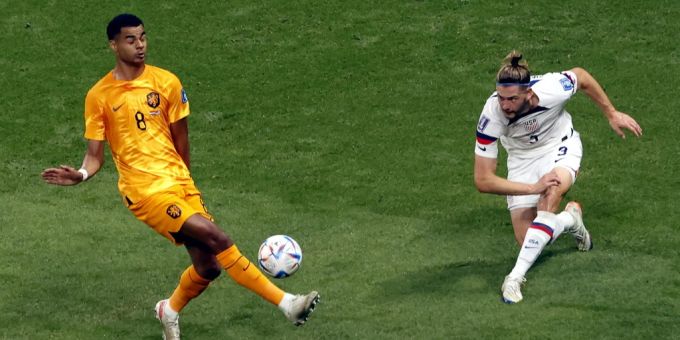Gakpo rettet die Holländer vor dem Anschlusstreffer. wm 2022