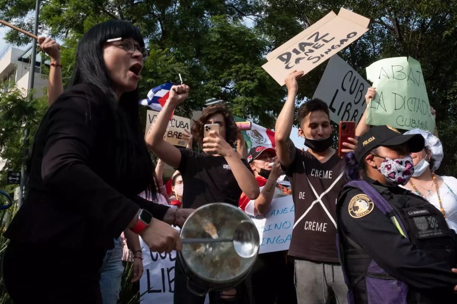 Protesten in Kuba Mexiko