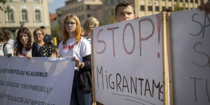 Lithuania Anti-Migrant Protest