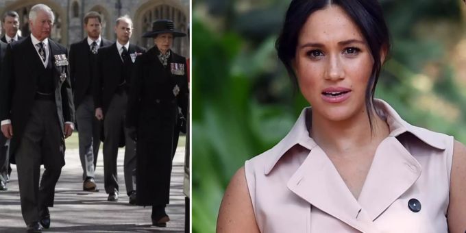 Die Royals waren nicht traurig, dass Meghan Markle nicht zu Philips Beerdigung erschienen ist. meghan markle