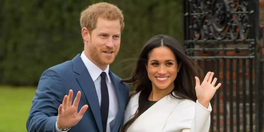 Prinz Harry und Meghan Markle nach Bekanntgabe ihrer Verlobung.