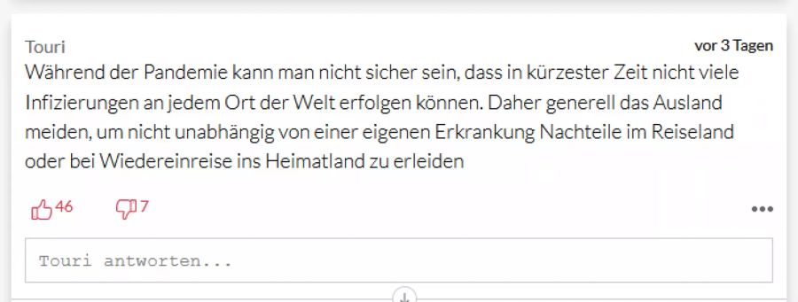 Ganz anders dieser Touri. Er verzichtet offenbar auch dieses Jahr auf Ferien im Ausland.