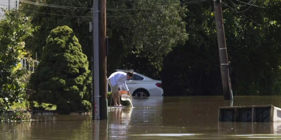 Hochwasser im New Yorker Vorort Mamaroneck