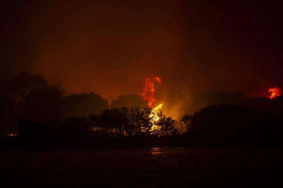 Blick auf einen Waldbrand in der Türkei am 2. August 2021.