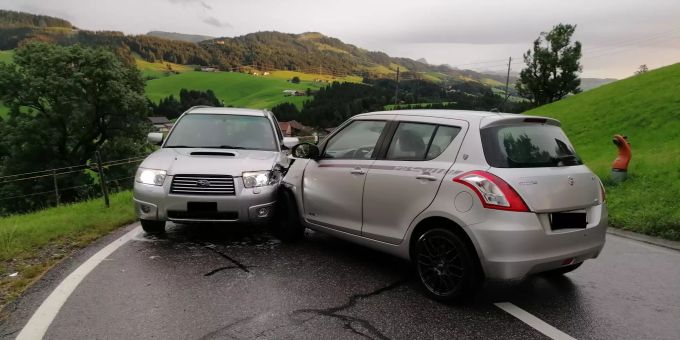 Verkehrsunfall in Schwellbrunn.