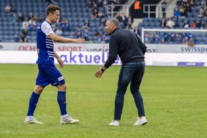 Guter Draht: Christian Gentner (li.) soll beim FC Luzern zu den Favoriten von Fabio Celestini zählen. FC Luzern Gentner Celestini